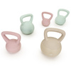 Kettlebell miękki 4 kg ciężar do ćwiczeń, kula treningowa, fitness, jasnoróżowy