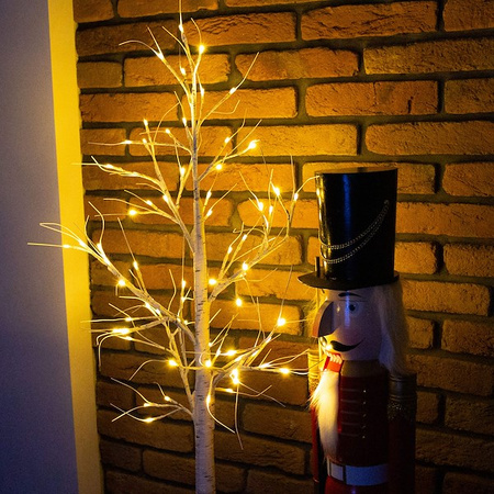 Drzewko świecące 120 cm brzoza LED dekoracja świąteczna