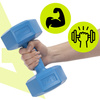 Hantle 2x2,5kg hexagonalne do ćwiczeń fitness ciężarki zestaw 2 szt. niebieskie