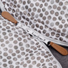 Śpiworek do wózka 4w1, śpiwór z futerkiem do sanek, gondoli 90 cm biały w brązowe kropki