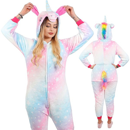 Piżama jednoczęściowa kigurumi damska kombinezon jednorożec rozmiar M