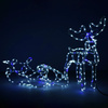 Renifer Led świąteczny z saniami 210 cm świetlna dekoracja biały zimny, niebieski flash
