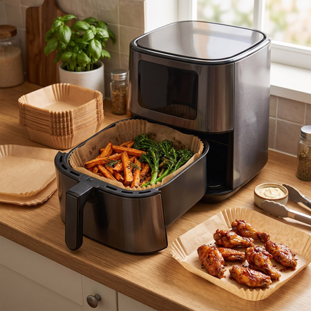 Wkłady do Airfryer 300 szt. 16x16 cm papierowe tacki do frytkownicy beztłuszczowej