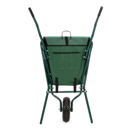 Taczka ogrodowa składana 50 L stalowa 116 x 64 x 65 cm lekki wózek transportowy
