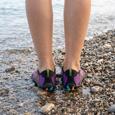 Buty do wody, pływania damskie 38 obuwie plażowe, szybkoschnące, fioletowo-czarne