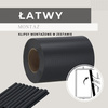 Taśma ogrodzeniowa PVC 35m x 19 cm 450 g/m2 z klipsami mocującymi 20 szt. antracyt