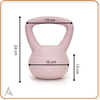 Kettlebell miękki 4 kg ciężar do ćwiczeń, kula treningowa, fitness, jasnoróżowy