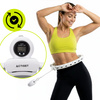 Hula hop fitness składane z obciążeniem, licznikiem i wypustkami masującymi, biało-szare