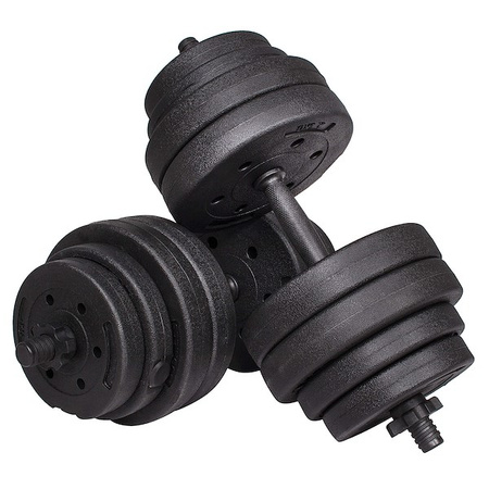 Hantle kompozytowe 30kg 2x15kg gryf zestaw