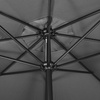 Parasol ogrodowy 410 cm składany, z korbką duży wodoodporny ciemnoszary