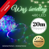 Wąż świetlny 20m multikolor 480 Led z programatorem IP44