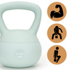 Kettlebell miękki 6 kg ciężar do ćwiczeń, kula treningowa, fitness, turkusowy