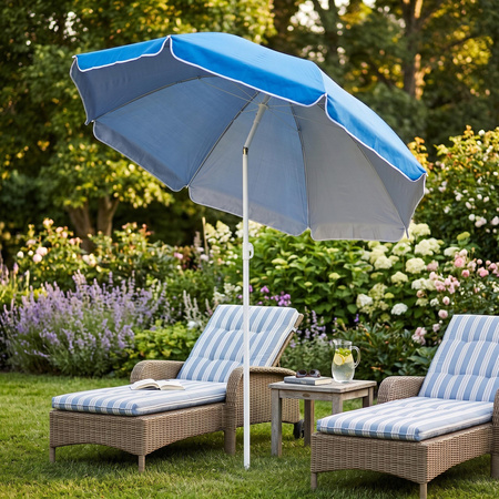 Parasol plażowy 240cm parasol ogrodowy niebieski