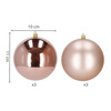 Bombki choinkowe 6 szt. ozdoby świąteczne zestaw 10cm rose gold