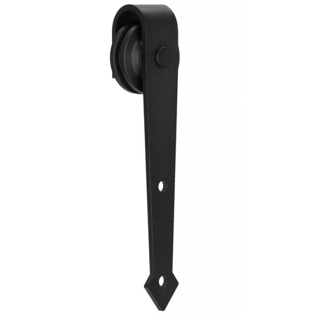 System drzwi przesuwnych 200 cm barn door, prowadnica z ozdobnymi okuciami do 100 kg czarny