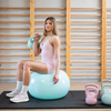 Kettlebell miękki 6 kg ciężar do ćwiczeń, kula treningowa, fitness, turkusowy