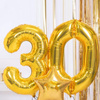 Balony foliowe cyfra 30 na urodziny 40 cm złoty
