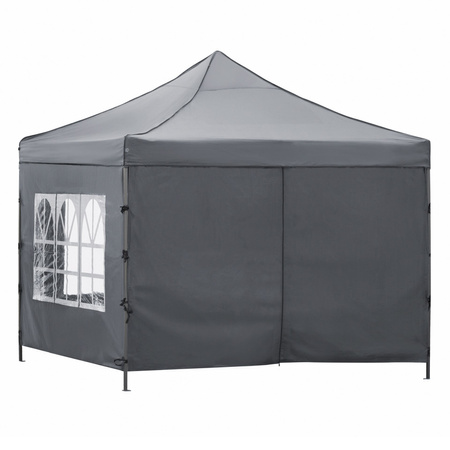 Pawilon handlowy 3x3 m namiot handlowy ekspresowy na imprezy, targ, catering, ciemnoszary
