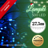 Lampki choinkowe 500 led niebieskie 27,5 m 8 funkcji świecenia, oświetlenie zewnętrzne, wewnętrzne