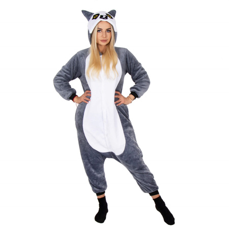 Piżama jednoczęściowa kigurumi damska kombinezon lemur rozmiar S