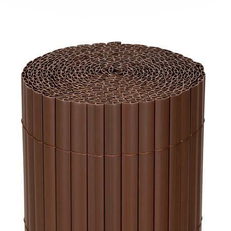 Osłona PVC maskująca 500x140 cm mata na balkon, taras, ogrodzenie, brązowa