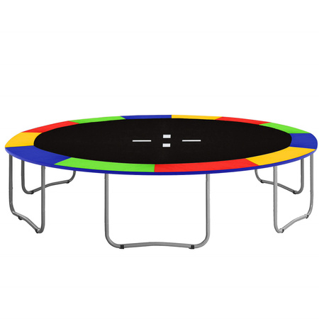 Siatka do trampoliny zewnętrzna z osłoną na sprężyny 427 cm 14 FT 8 słupków multikolor
