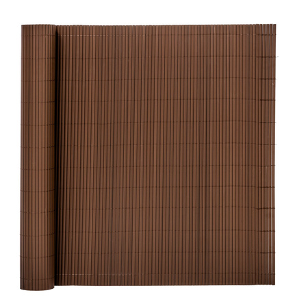 Osłona PVC maskująca 500x120 cm mata na balkon, taras, ogrodzenie, brązowa