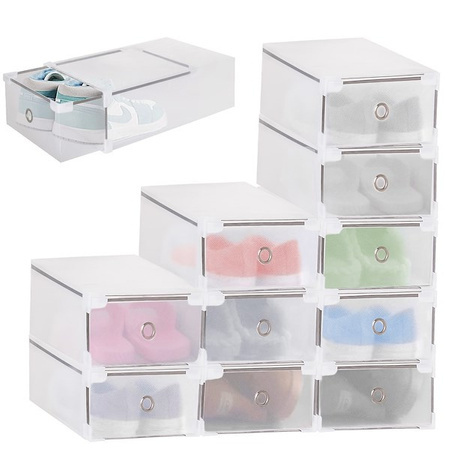 Organizer na buty z otwieraną szufladą 31x20,5x11 cm zestaw 10 szt.