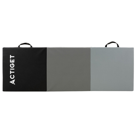 Mata treningowa, gimnastyczna 180x60x5,5 cm materac składany do ćwiczeń, czarno-szary
