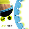 Hula hop cardio, fitness składane z obciążeniem i wypustkami masującymi, niebieskie