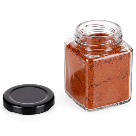 Pojemniki na przyprawy 24 szt. szklane słoiczki 100 ml z 48 etykietami do kuchni