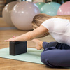 Kostka do jogi 23x15x7,5 cm pianka EVA blok do ćwiczeń klocek do pilates stretching czarny