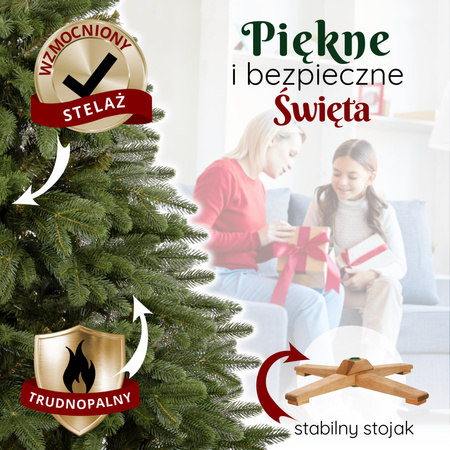 Sosna, choinka sztuczna 240 cm Royal Trees premium drzewko świąteczne jak żywe