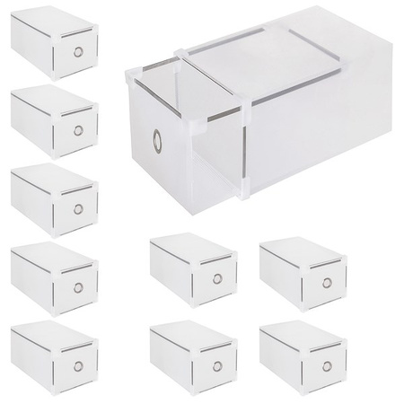 Organizer na buty 28x18x18 cm zestaw 5 szt. pudełka z otwieraną klapą