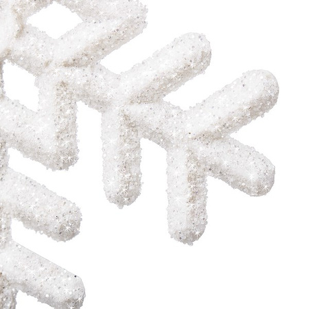 Zawieszki choinkowe białe śnieżynki na choinkę 8,5 cm 12 szt.