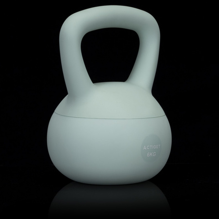 Kettlebell miękki 6 kg ciężar do ćwiczeń, kula treningowa, fitness, turkusowy