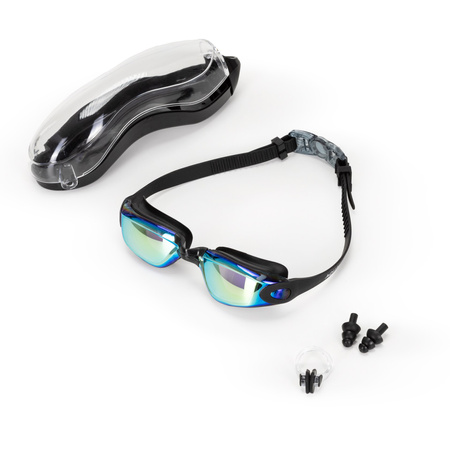 Okularki pływackie Anti-fog okulary do pływania UV na basen zestaw z zatyczkami