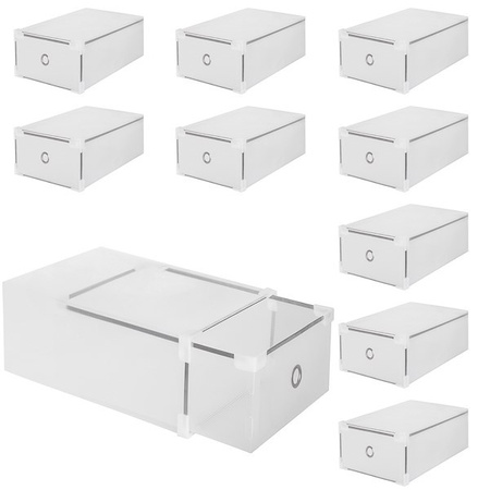 Organizer na buty 31x20,5x11 cm zestaw 5 szt. pudełka z otwieraną klapą