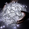 Kurtyna świetlna 1500 led girlanda, lampki wewnętrzno-zewnętrzne sople zimny biały