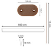 Osłona PVC maskująca 500x140 cm na balkon, taras, ogrodzenie zestaw profile, brązowe