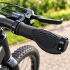 Gripy rowerowe ergonomiczne 22 mm, chwyty do kierownicy z podparciem dłoni, antypoślizgowe, skręcane czarne