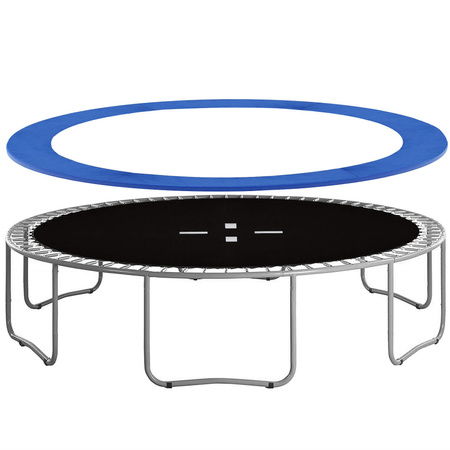 Siatka do trampoliny zewnętrzna z osłoną na sprężyny 244 cm 8 FT 6 słupków niebieska