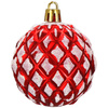 Bombki choinkowe 30 sztuk, czerwone 6 cm, zestaw choinkowy