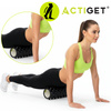 Roller fitness do masażu ciała, masażer piankowy wałek średnio twardy, czarny