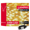Lampki świąteczne na szpuli 1000 LED druciki choinkowe biały ciepły wewnętrzno-zewnętrzne