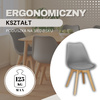 Krzesło Verde 4 szt. do jadalni, kuchni krzesła skandynawskie szare