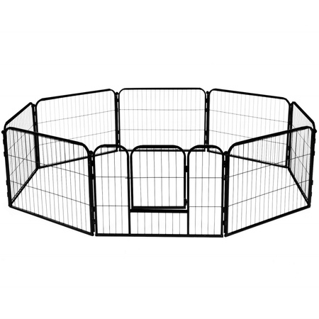 Kojec dla zwierząt wybieg dla szczeniaków klatka metalowa dla psa 160 x 160 cm 