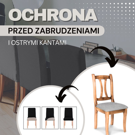 Pokrycie na krzesło, pokrowiec elastyczny, uniwersalny welur czarny, dekoracja wnętrz