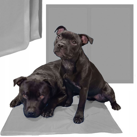 Mata chłodząca dla psa i kota 65x50 cm mata żelowa szara