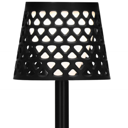 Lampa ogrodowa solarna LED 5w1 ażurowy kinkiet z 3 trybami świecenia czarny